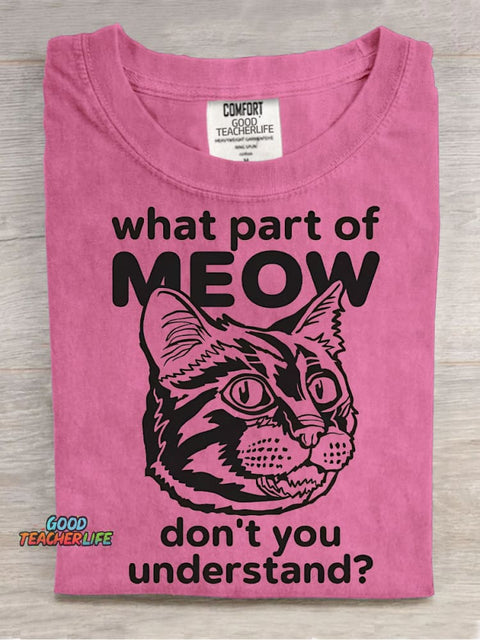 What Part of Meow Problems Decorative Patterns T-shirt