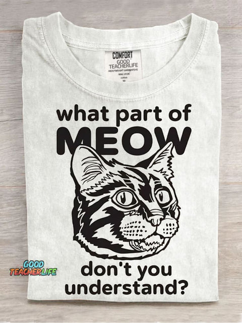 What Part of Meow Problems Decorative Patterns T-shirt