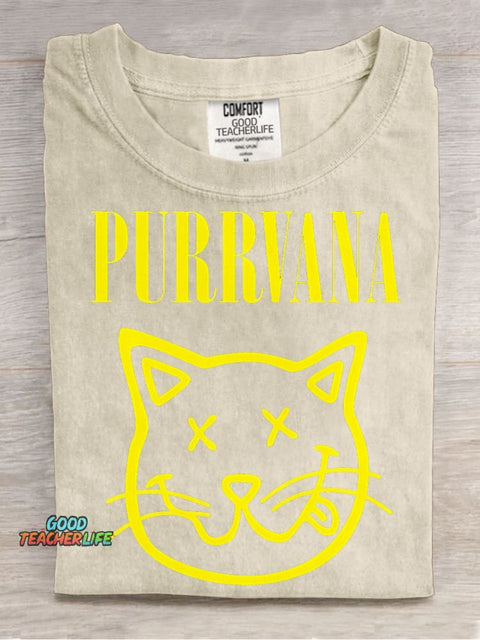 Purrvana Decorative Pattern T-shirt