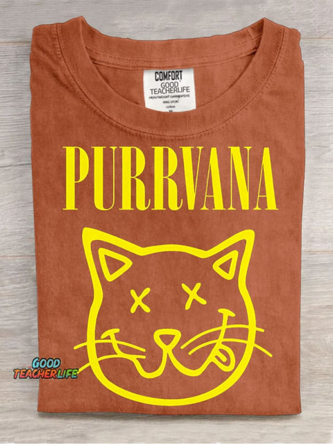 Purrvana Decorative Pattern T-shirt