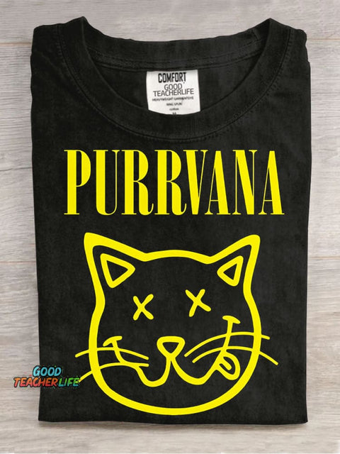 Purrvana Decorative Pattern T-shirt