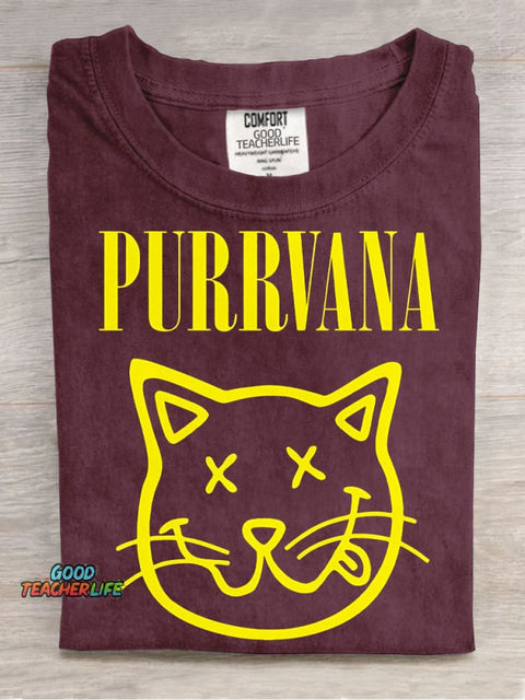 Purrvana Decorative Pattern T-shirt
