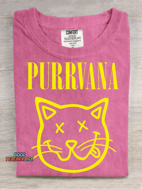 Purrvana Decorative Pattern T-shirt