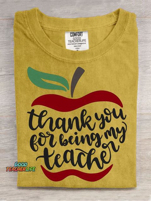 Thank You Teacher Decorative Pattern T-shirt