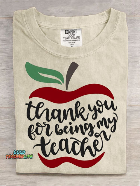 Thank You Teacher Decorative Pattern T-shirt