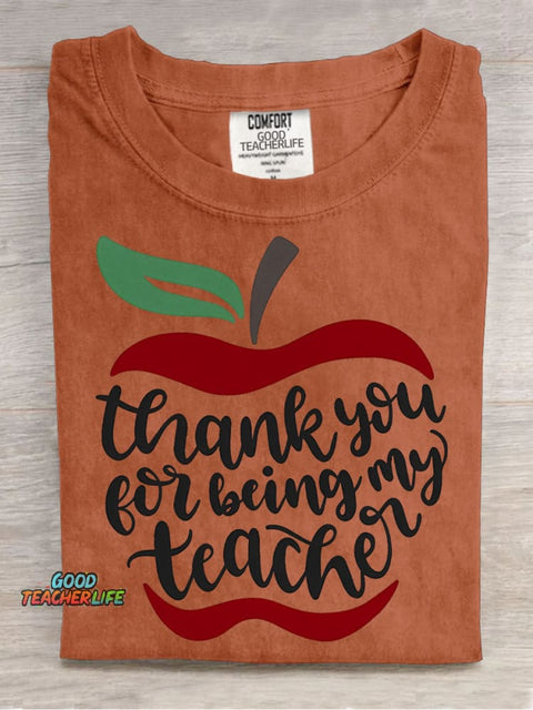 Thank You Teacher Decorative Pattern T-shirt