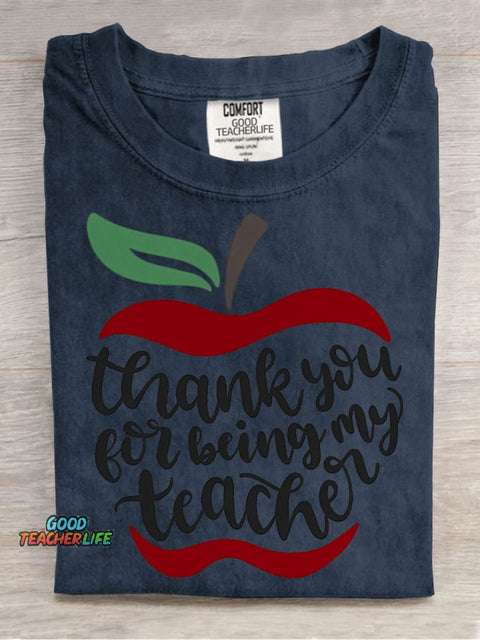Thank You Teacher Decorative Pattern T-shirt