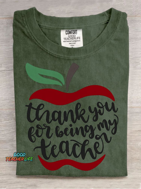 Thank You Teacher Decorative Pattern T-shirt