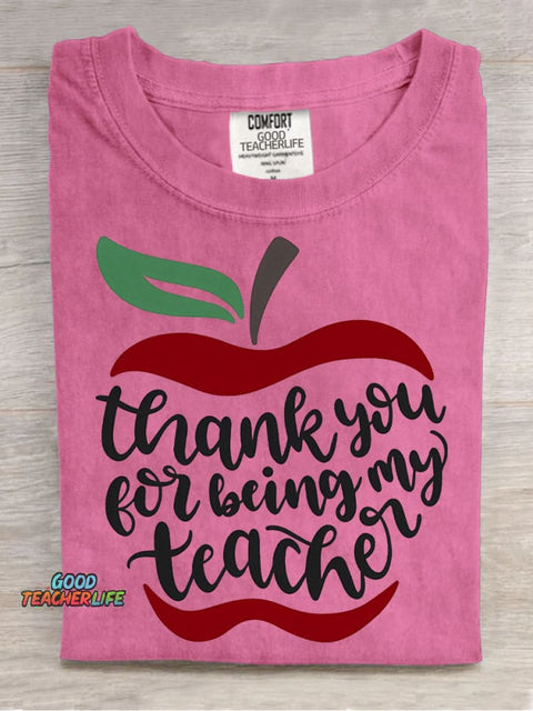 Thank You Teacher Decorative Pattern T-shirt