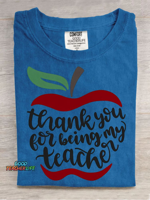 Thank You Teacher Decorative Pattern T-shirt