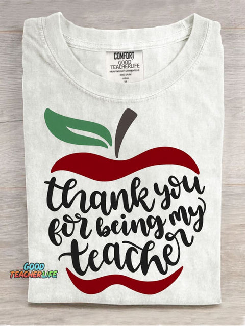 Thank You Teacher Decorative Pattern T-shirt