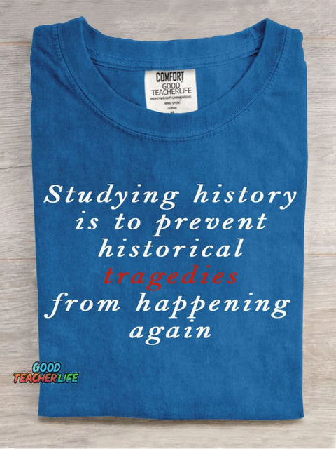 Studying History Teacher Decorative Pattern T-shirt