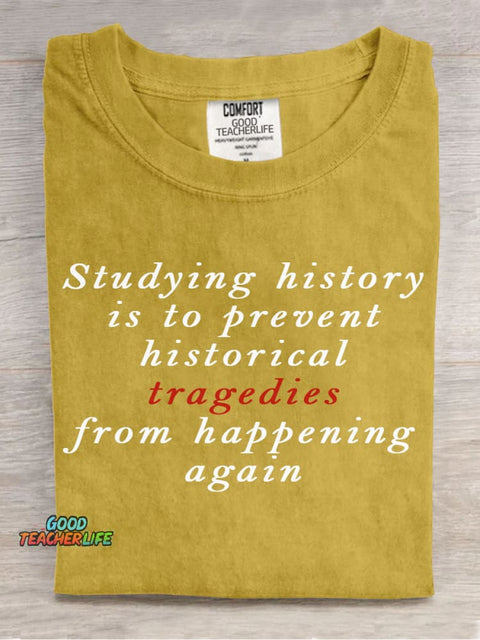 Studying History Teacher Decorative Pattern T-shirt