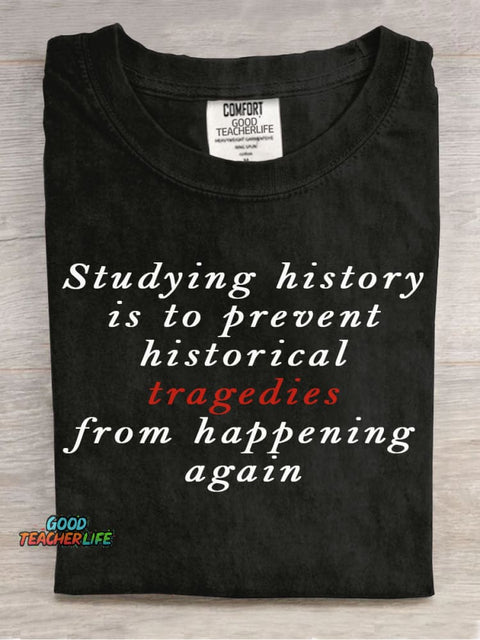 Studying History Teacher Decorative Pattern T-shirt