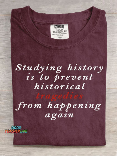 Studying History Teacher Decorative Pattern T-shirt