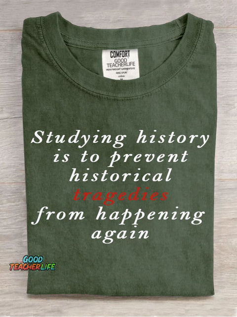 Studying History Teacher Decorative Pattern T-shirt