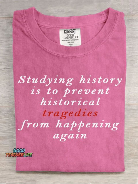 Studying History Teacher Decorative Pattern T-shirt
