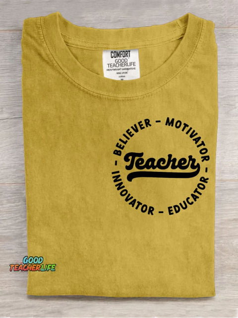 Teacher Decorative Pattern T-shirt