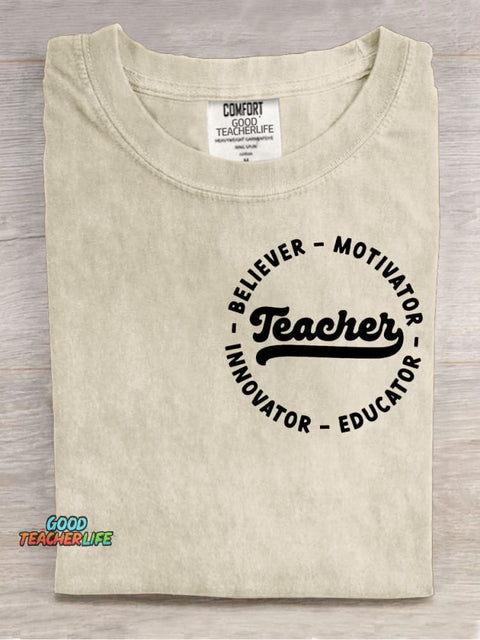 Teacher Decorative Pattern T-shirt