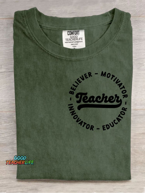 Teacher Decorative Pattern T-shirt