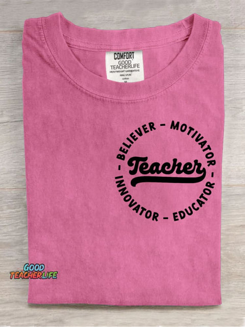 Teacher Decorative Pattern T-shirt