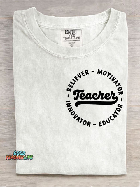 Teacher Decorative Pattern T-shirt