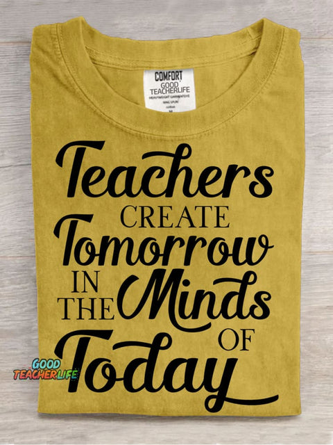 Teacher Create Tomorrow In The Minds of Today Decorative Pattern T-shirt
