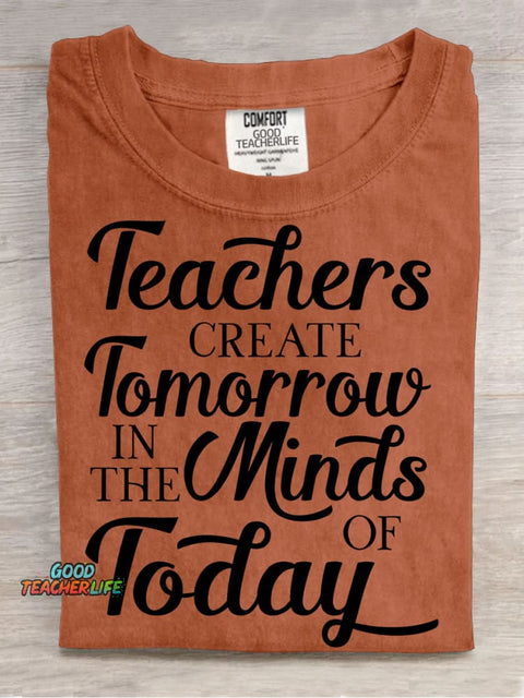 Teacher Create Tomorrow In The Minds of Today Decorative Pattern T-shirt