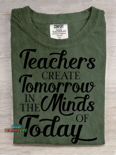 Teacher Create Tomorrow In The Minds of Today Decorative Pattern T-shirt