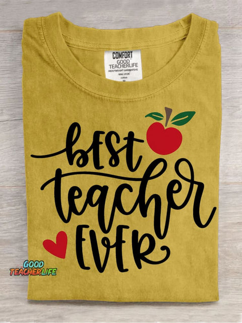 Best Teacher Ever Decorative Pattern T-shirt