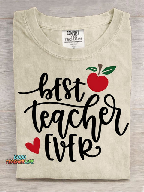 Best Teacher Ever Decorative Pattern T-shirt