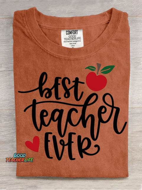 Best Teacher Ever Decorative Pattern T-shirt