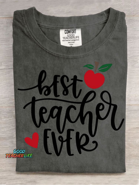 Best Teacher Ever Decorative Pattern T-shirt