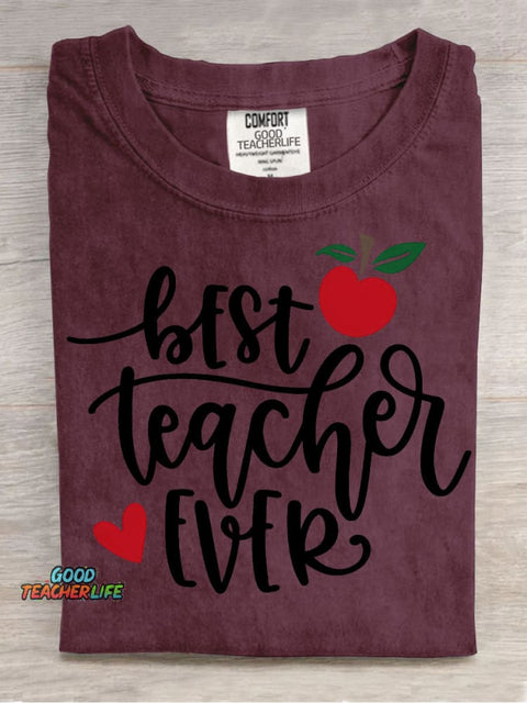Best Teacher Ever Decorative Pattern T-shirt