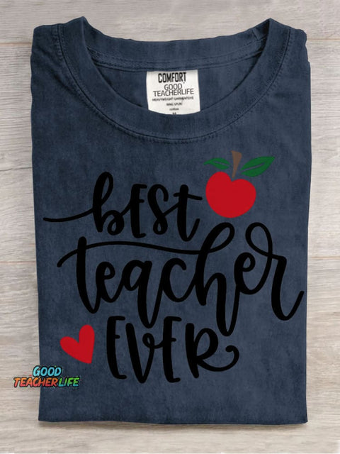 Best Teacher Ever Decorative Pattern T-shirt