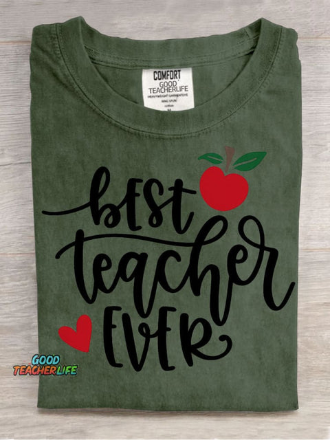 Best Teacher Ever Decorative Pattern T-shirt