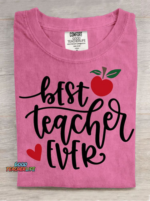 Best Teacher Ever Decorative Pattern T-shirt