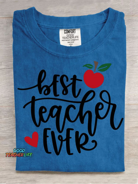Best Teacher Ever Decorative Pattern T-shirt