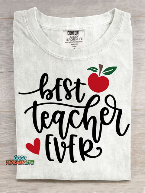 Best Teacher Ever Decorative Pattern T-shirt