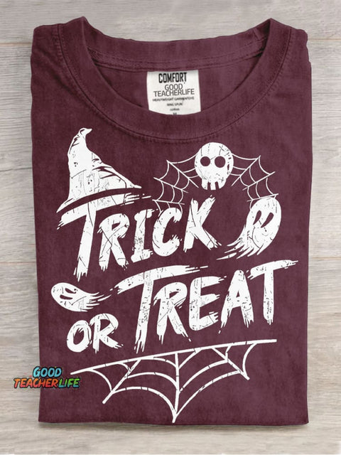 Trick or Treat Halloween Decorative Pattern T-shirt