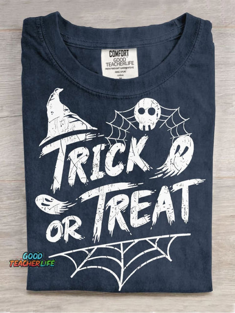 Trick or Treat Halloween Decorative Pattern T-shirt