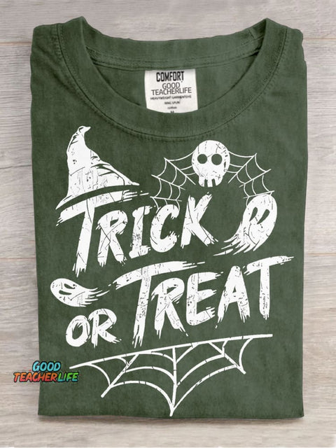 Trick or Treat Halloween Decorative Pattern T-shirt