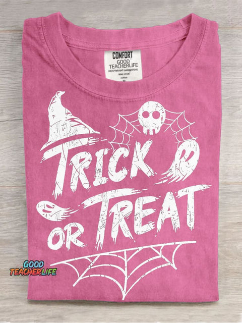Trick or Treat Halloween Decorative Pattern T-shirt
