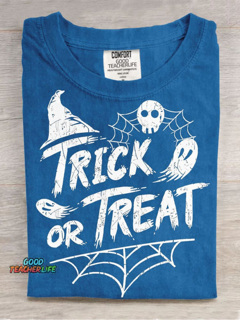 Trick or Treat Halloween Decorative Pattern T-shirt