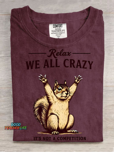 We All Crazy Decorative Pattern T-shirt