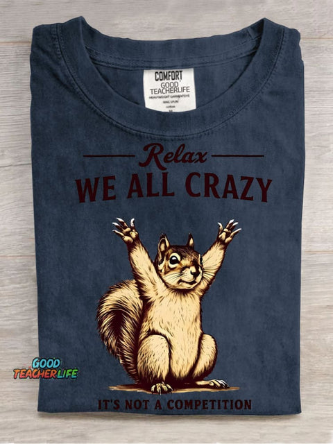 We All Crazy Decorative Pattern T-shirt