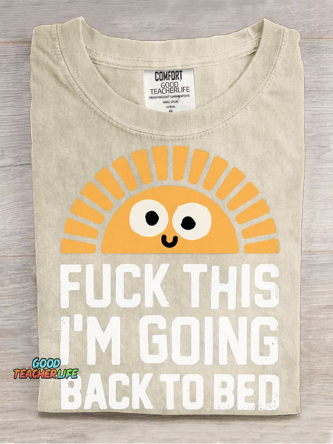 Going Back To Bed Decorative Pattern T-shirt