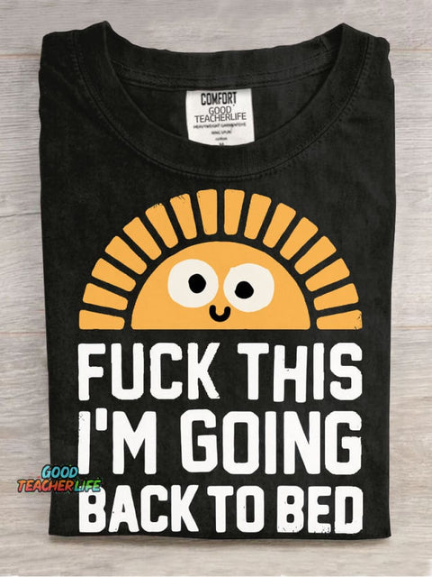 Going Back To Bed Decorative Pattern T-shirt