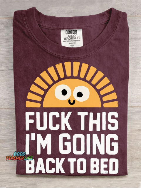 Going Back To Bed Decorative Pattern T-shirt