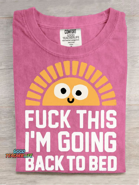 Going Back To Bed Decorative Pattern T-shirt